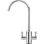 Βρύση Πάγκου Χρωμίου με δύο χερούλια για Σύστημα Αντίστροφης Όσμωσης της Ecosoft - Εξαρτήματα - Θήκες - Βρύσες στο biopureshop.gr