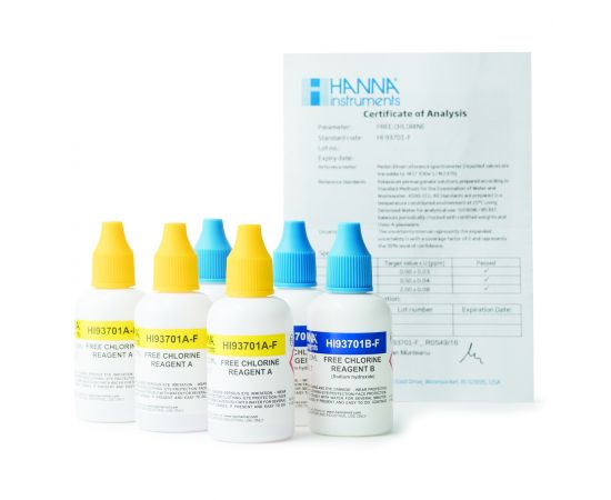 HI93701-F Κιτ Για Ελεύθερο Χλώριο Με Χρωματομετρική Μέθοδο της Ηanna - Όργανα Μέτρησης στο biopureshop.gr
